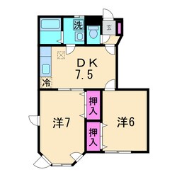 東松園レジデンスBの物件間取画像